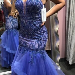 Jovani Royal blue periwinkle prom dress